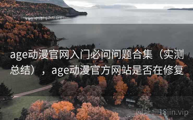 age动漫官网入门必问问题合集（实测总结），age动漫官方网站是否在修复