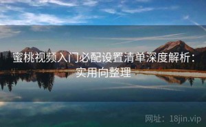 蜜桃视频入门必配设置清单深度解析：实用向整理
