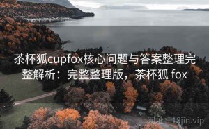 茶杯狐cupfox核心问题与答案整理完整解析：完整整理版，茶杯狐 fox