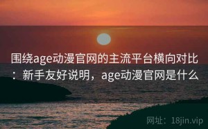 围绕age动漫官网的主流平台横向对比：新手友好说明，age动漫官网是什么