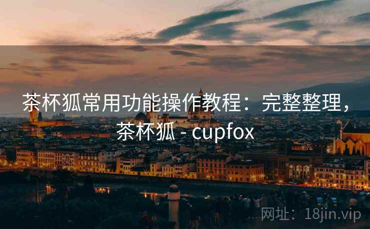 茶杯狐常用功能操作教程：完整整理，茶杯狐 - cupfox